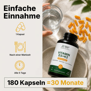 Vitamin D3 + K2 Kapseln 180 Stück