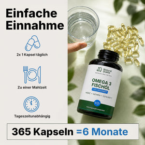 Omega 3 Fischöl hochdosiert – 365 Softgels