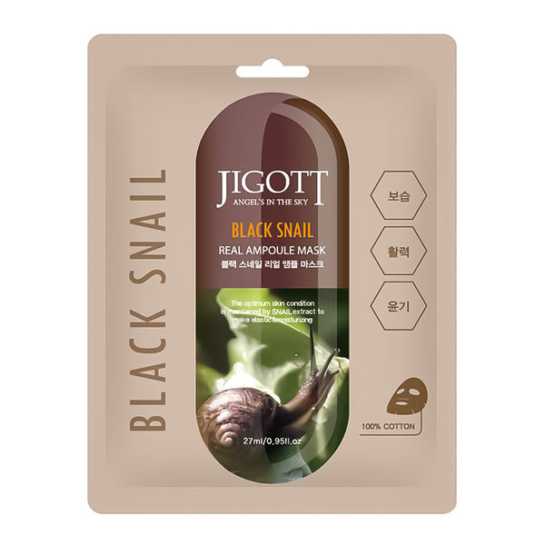 Jigott Black Snail Real Ampoule Mask 27 ml